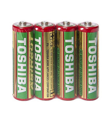 Baterii Zinc-Carbon Uzuale - Baterie Toshiba Heavy Duty AA R6 1,5V zinc carbon 4 buc.