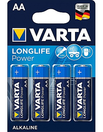 AA LR6 - Baterie Varta LongLife Power AA R6 1,5V alcalina set 4 buc.