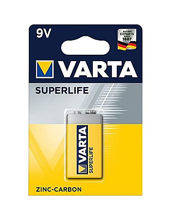 Baterii Zinc-Carbon Uzuale - Baterie Varta SuperLife 9V 6F22 6LR61 zinc carbon set 1 buc.