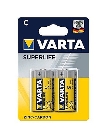 Baterii Zinc-Carbon Uzuale - Baterie Varta SuperLife C R14 1,5V zinc carbon set 2 buc.