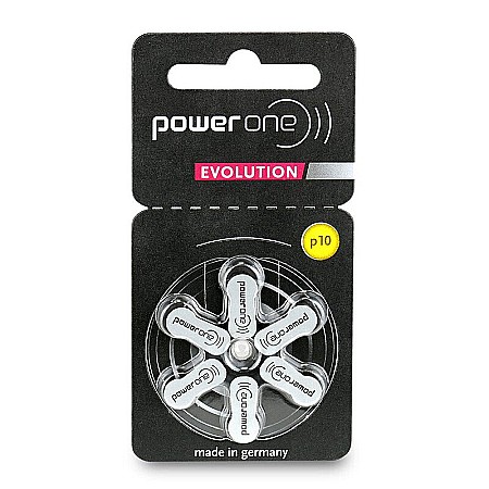 Baterii 10 PR70 PowerOne Evolution Zinc-Aer 1.45V Pentru Aparate Auditive cutie 60 Baterii [1]