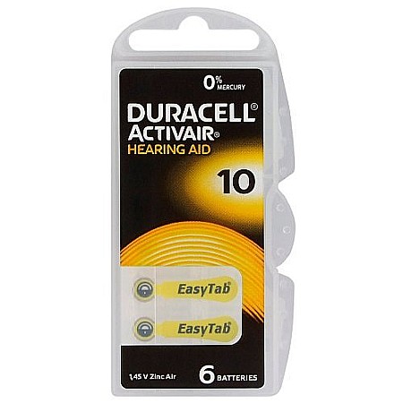 Baterii Duracell 10 PR70 DA10 Zinc-Aer 1,45V Pentru Aparate Auditive Set 60 Baterii [2]