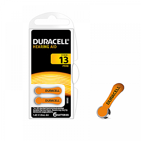 Baterii Duracell 13 PR48 DA13 Zinc-Aer 1,45V Pentru Aparate Auditive Set 60 Baterii [1]