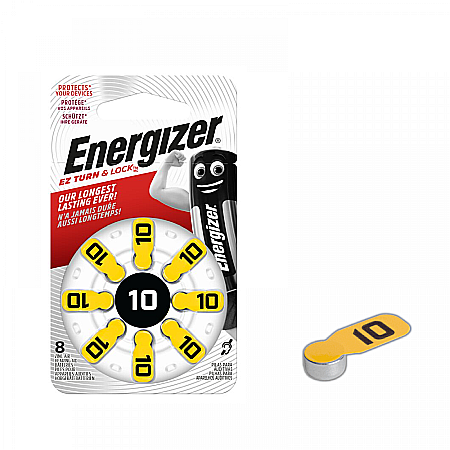 Baterii Energizer 10 PR70 PR10 Zinc-Aer 1,4V Pentru Aparate Auditive Set 8 Baterii