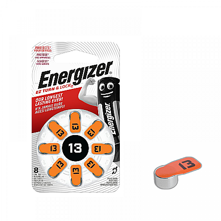Baterii Energizer 13 PR48 PR13 Zinc-Aer 1,4V Pentru Aparate Auditive Set 8 Baterii