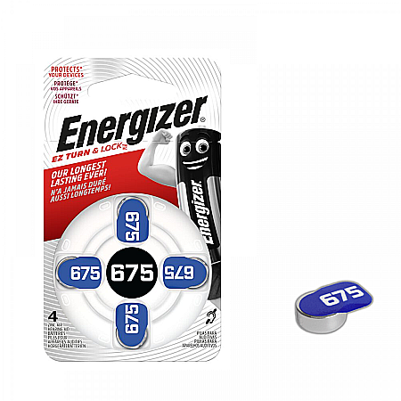 Surse de energie - Baterii Energizer 675 PR44 PR675 Zinc-Aer 1,4V Pentru Aparate Auditive Set 4 Baterii