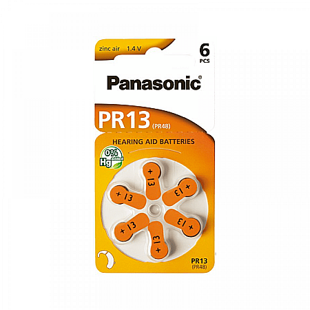 Baterii Panasonic 13 PR48 PR13 Zinc-Aer 1,4V Pentru Aparate Auditive Set 60 Baterii [1]