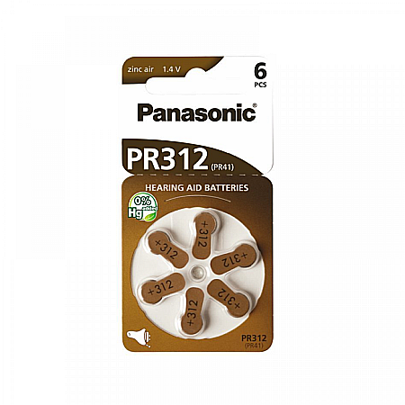 Baterii Panasonic 312 PR41 PR312 Zinc-Aer 1,4V Pentru Aparate Auditive Set 60 Baterii [1]