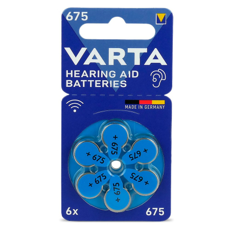 Baterii 675 PR44 Varta Zinc-Aer 1,45V Pentru Aparate Auditive Cutie 60 Buc [1]