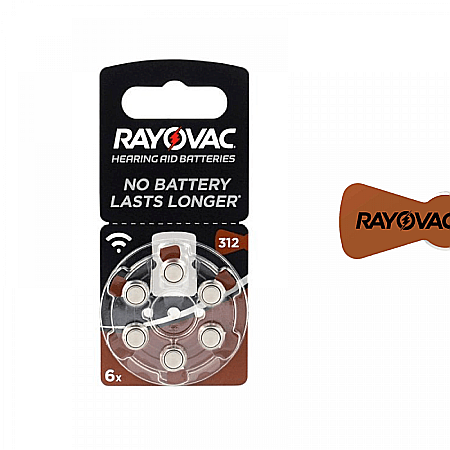 Baterii Rayovac Acoustic 312 PR41 Zinc-Aer 1.45V Pentru Aparate Auditive Set 60 Baterii [1]