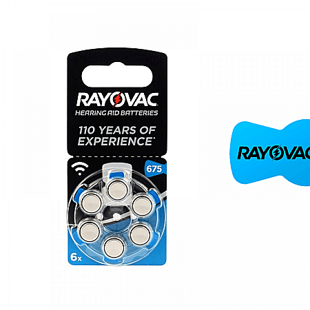 Baterii Rayovac Acoustic 675 PR44 Zinc-Aer 1.45V Pentru Aparate Auditive Set 60 Baterii [1]