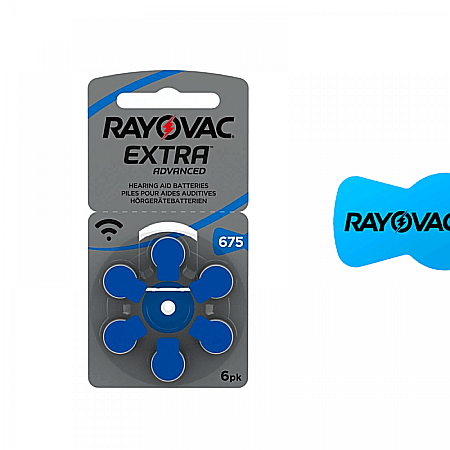 Baterii Rayovac Extra 675 PR44 Zinc-Aer 1.45V Pentru Aparate Auditive Set 60 Baterii [1]