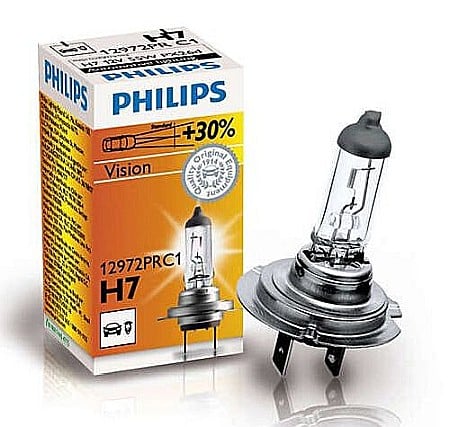 Accesorii auto - Bec far auto Philips Vision 12971PRC1 +30% H7 12V 55W