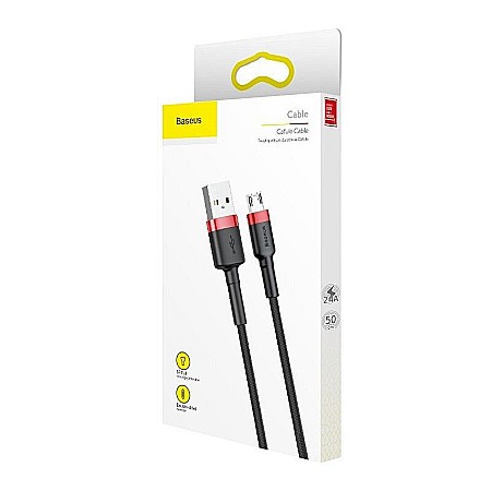 Cablu Baseus Cafule USB la Micro USB Quick Charge 1.5A 2 metri invelis textil incarcare si date CAMKLF-C91 [1]