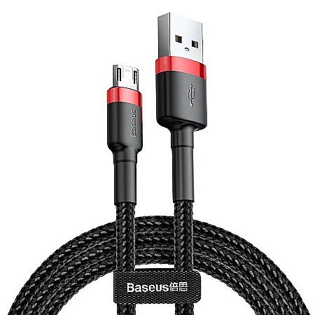 Cablu Baseus Cafule USB la Micro USB Quick Charge 1.5A 2 metri invelis textil incarcare si date CAMKLF-C91