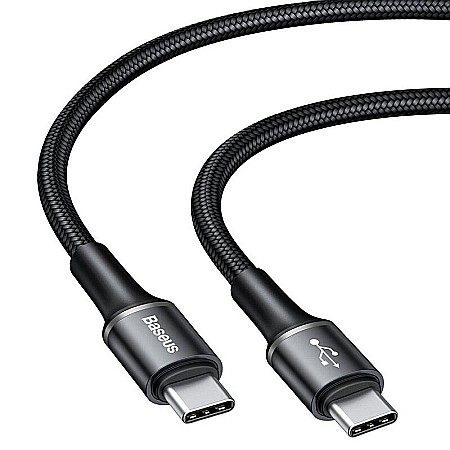 Cablu Baseus Halo USB Tip-C la Tip-C PD 2.0 60W 20V 3A 1m incarcare si date CATGH-J01 Negru [3]