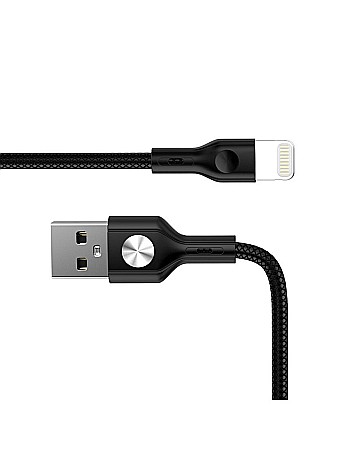 Cablu USB iPhone Lightning CD Leather Golf GC-60i Negru [1]