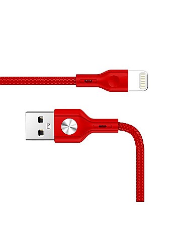 Cablu USB iPhone Lightning CD Leather Golf GC-60i Rosu [1]