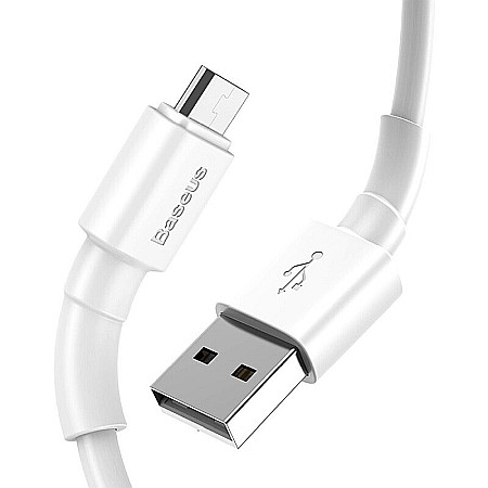 Cablu USB la Micro USB Baseus Quick Charge 2.4A 1 metru alb incarcare si date CAMSW-02 [3]