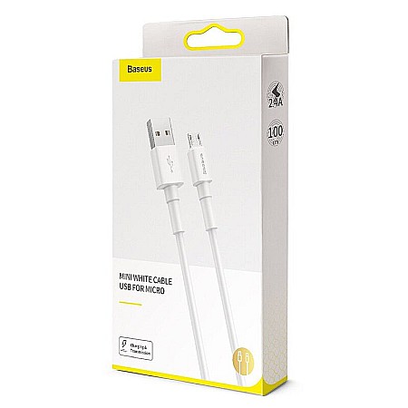 Cablu USB la Micro USB Baseus Quick Charge 2.4A 1 metru alb incarcare si date CAMSW-02 [1]