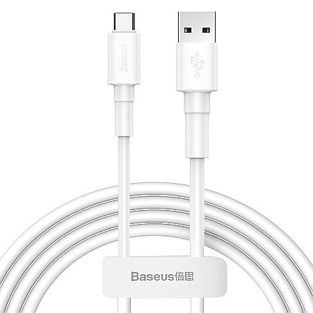 Cabluri USB - Cablu USB la USB Tip-C 3A Baseus Mini incarcare si date 1 metru alb CATSW-02