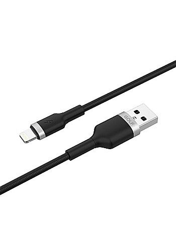 Cablu USB Lightning FAST CHARGE Metal Braided Golf GC-71i NEGRU [1]