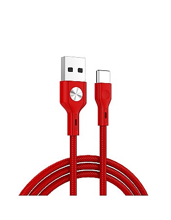 Cabluri USB - Cablu USB Tip C CD Leather Golf GC-60t ROSU