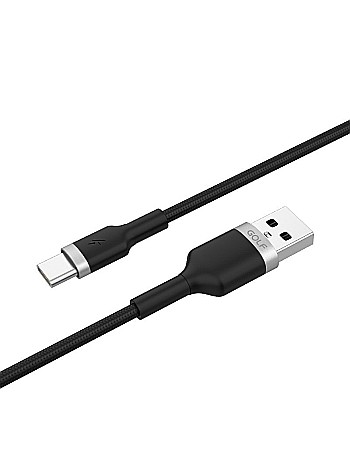 Cablu USB Tip C FAST CHARGE Metal Braided Golf GC-71t NEGRU [1]