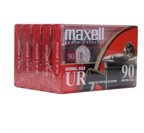 Casete audio goale - Casete audio 90 minute Maxell UR90 neinregistrata set 5 buc