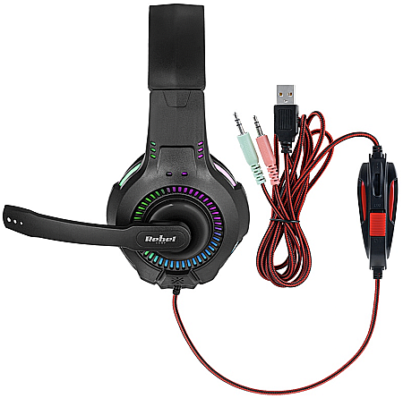 Casti gaming cu microfon si lumina RGB Rebel GH-20 [2]