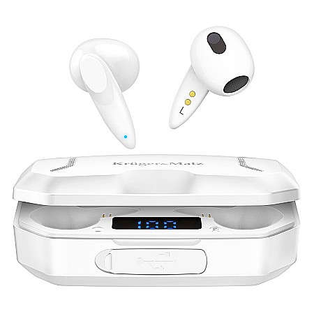 Electrice si electronice - Casti wireless bluetooth 5.1 albe KrugerMatz M6