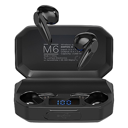 Casti wireless bluetooth 5.1 negre KrugerMatz M6 [1]