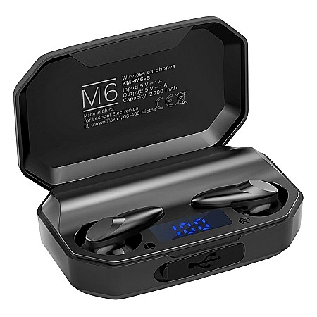 Casti wireless bluetooth 5.1 negre KrugerMatz M6 [2]