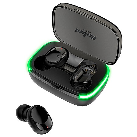 Casti wireless bluetooth 5.3 negre Rebel TWS-Y60 [2]
