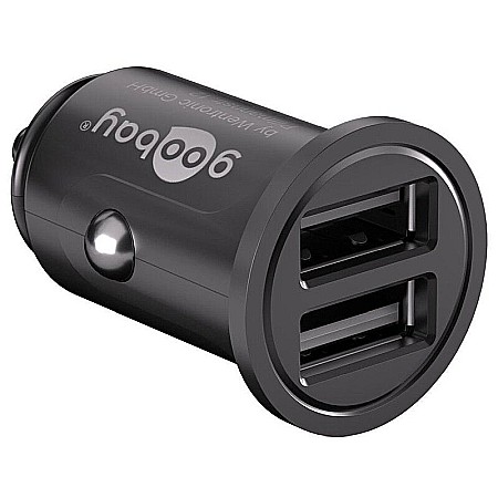 Incarcatoare auto - Incarcator Auto USB Dual 12-24V 4.8A Goobay 71897