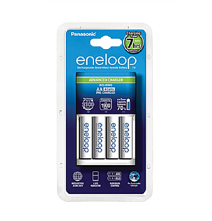 Surse de incarcare - Incarcator Panasonic cu 4 acumulatori Eneloop AA R6 1900mAh Ni-MH 1,2V K-KJ17MCC40E