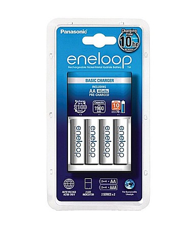Surse de incarcare - Incarcator Panasonic cu 4 acumulatori Eneloop AA R6 1900mAh Ni-MH 1,2V K-KJ51MCC40E