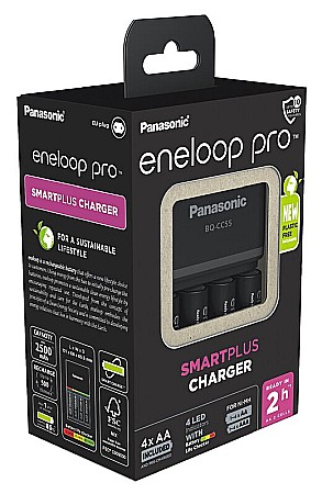 Incarcator Panasonic Eneloop BQ-CC55 + 4 x R6/AA Eneloop PRO 2500mAh BK-3HCDE EKO [1]