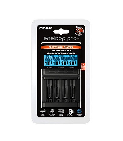 Incarcator Panasonic Eneloop pentru acumulatori AA si AAA Ni-MH 1.2V cu iesire USB si incarcare individuala BQ-CC65 [1]
