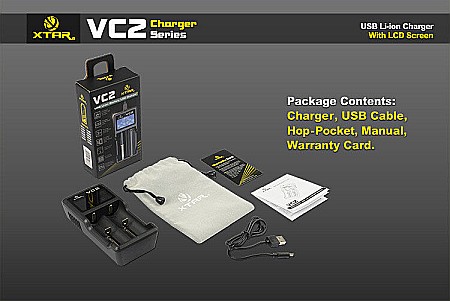Incarcator pentru acumulatori Li-ion Xtar 2 canale VC2 3,6V / 3,7V 18650 / 14500/ 26650 [2]