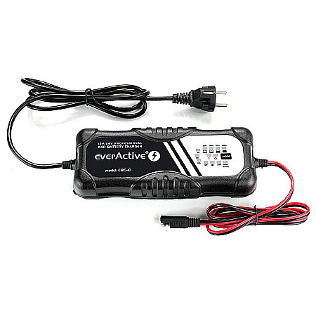 Incarcator Profesional 12V / 24V - max. 10ah Everactive CBC-10 pentru acumulatori stationari gel plumb-acid auto moto [2]