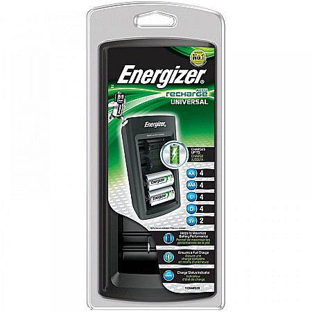 Surse de incarcare - Incarcator Universal Energizer pentru acumulatori AA, AAA, C, D si tip 9V Ni-MH