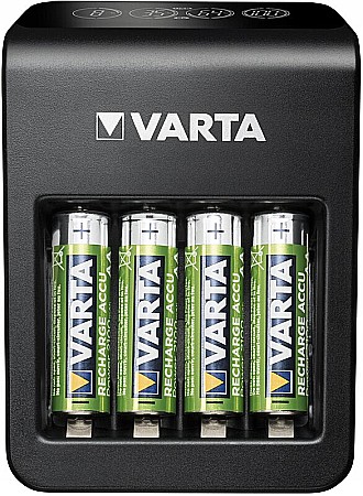 Incarcator Varta LCD PLUG PLUS cu 4 acumulatori AA R6 2100mAh Ni-MH 1,2V 57687 [2]