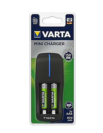 Incarcatoare - Incarcator Varta Mini cu 2 acumulatori AAA R3 800mAh Ni-MH 1,2V 57646