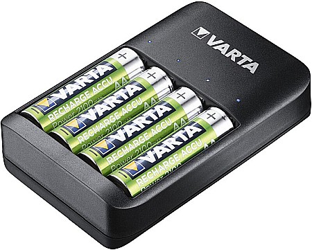Incarcatoare - Incarcator Varta USB Quatro cu 4 acumulatori AA R6 2100mAh Ni-MH 1,2V 57652