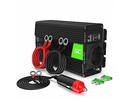 Invertoare Auto - Invertor de tensiune auto de la 12V la 230V 500W unda sinusoidala pura Green Cell INV16