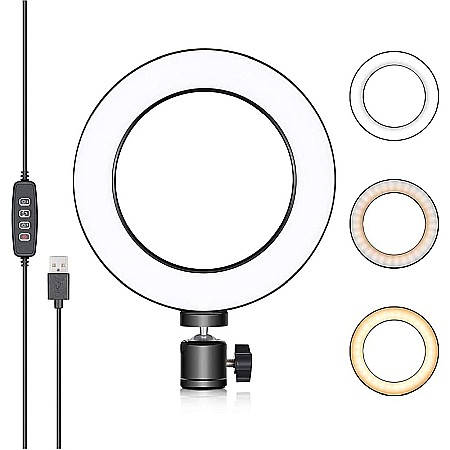 Kit vlogging 72 LED-uri 8 inch 10W USB Platinet [1]