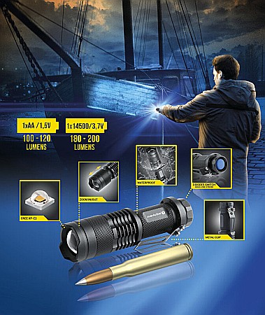 Lanterna LED CREE XP-E2 3W EverActive FL-180 Bullet 180 lumeni [1]