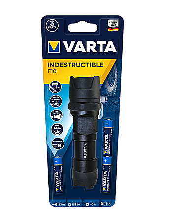 Lanterna LED Varta Indestructibila F10 1W cu 3 baterii AAA R3 18700 [2]