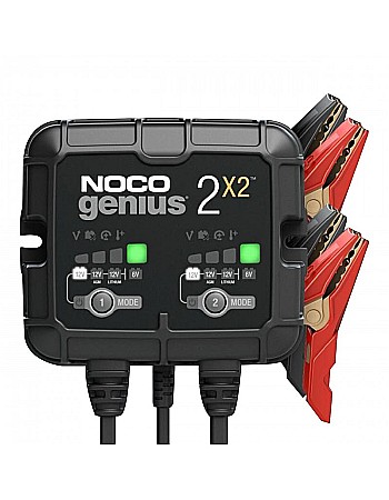 Statie de incarcat Noco GENIUS2X2 auto / moto 6V / 12V 2 x 2A pentru acumulatori Plumb-Acid AGM GEL VRLA Litiu
